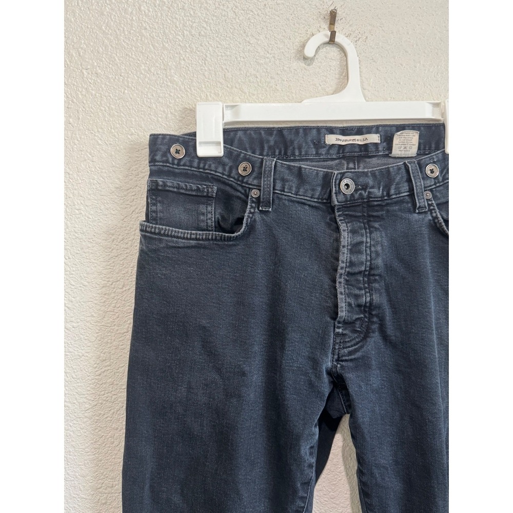 John Varvatos Jeans Mens 34 Black Slim Straight Fit Denim Pants Western - Picture 3 of 12
